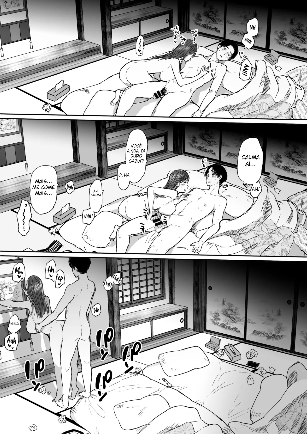 Shucchou, Kouhai to Aibeya. Yukishi Nure Hada ni Shiboritsukusareta Yoru - Foto 61