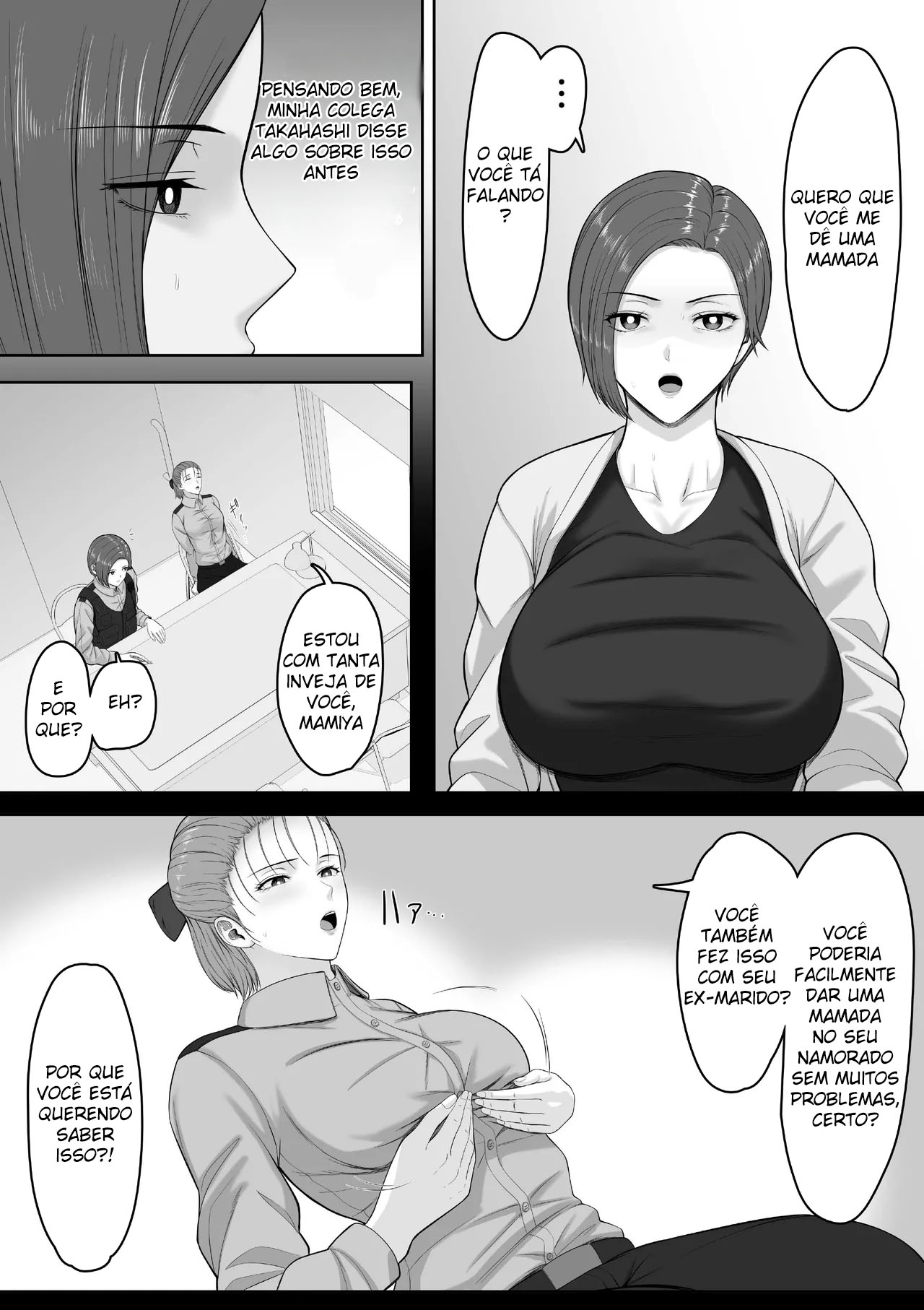 Bakunyuu dakedo Majime na Junsa Buchou Okaa-san ga Ore no Chinpo o Chitsu Koki de Nuite Kureru Hanashi - Foto 22