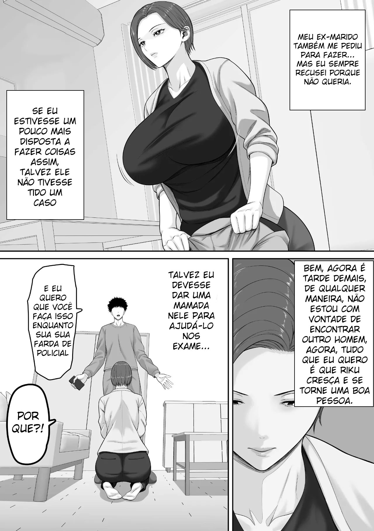 Bakunyuu dakedo Majime na Junsa Buchou Okaa-san ga Ore no Chinpo o Chitsu Koki de Nuite Kureru Hanashi - Foto 23